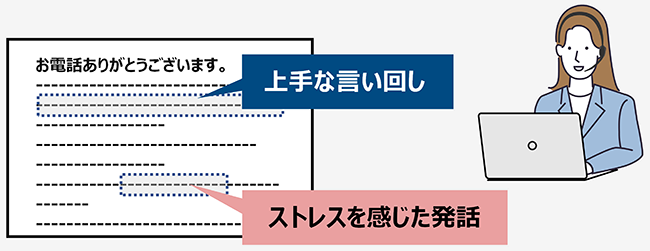 上手ない言い回し、ストレスを感じた発話