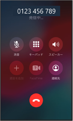 0123456789 発信中…